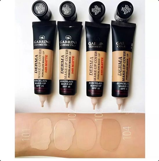 کرم پودر مایع SPF 15 گابرینی مدل Derma مناسب برای انواع پوست حجم 30 میلیلیتر