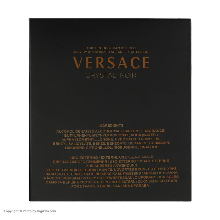 ادوپرفیوم زنانه اسکلاره مدل Versace Crystal Noir حجم 100 میلیلیتر