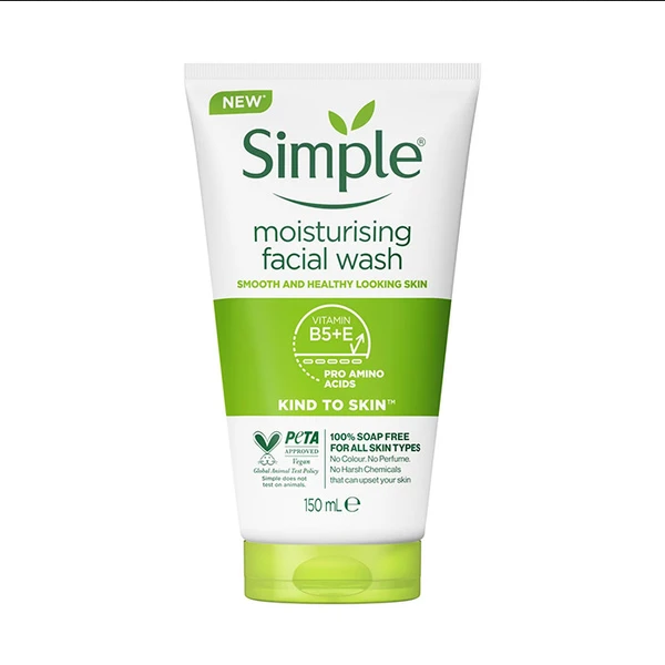 ژل شستوشوی صورت سیمپل مدل moisturising حجم 150 میلیلیتر