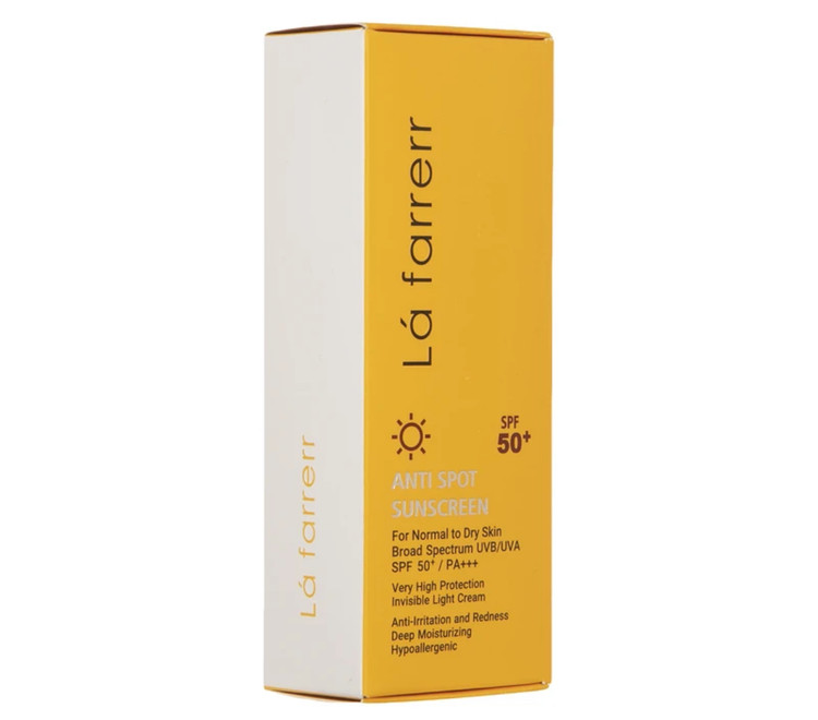 کرم ضدآفتاب و ضدلک بیرنگ لافارر مدل SPF50، مناسب پوستهای خشک و معمولی، حجم 40 میلیلیتر