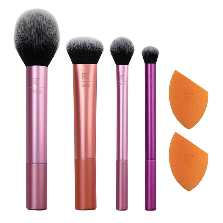 ست براش آرایشی ریل تکنیکس مدل Everyday Essentials به همراه پد آرایشی مجموعه 6 عددی